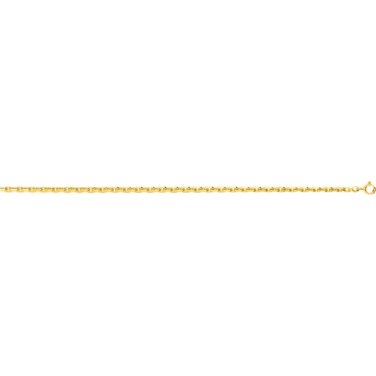 Ankle link chain gold plated Brass - Size: 45  Lua Blanca  101204C.45