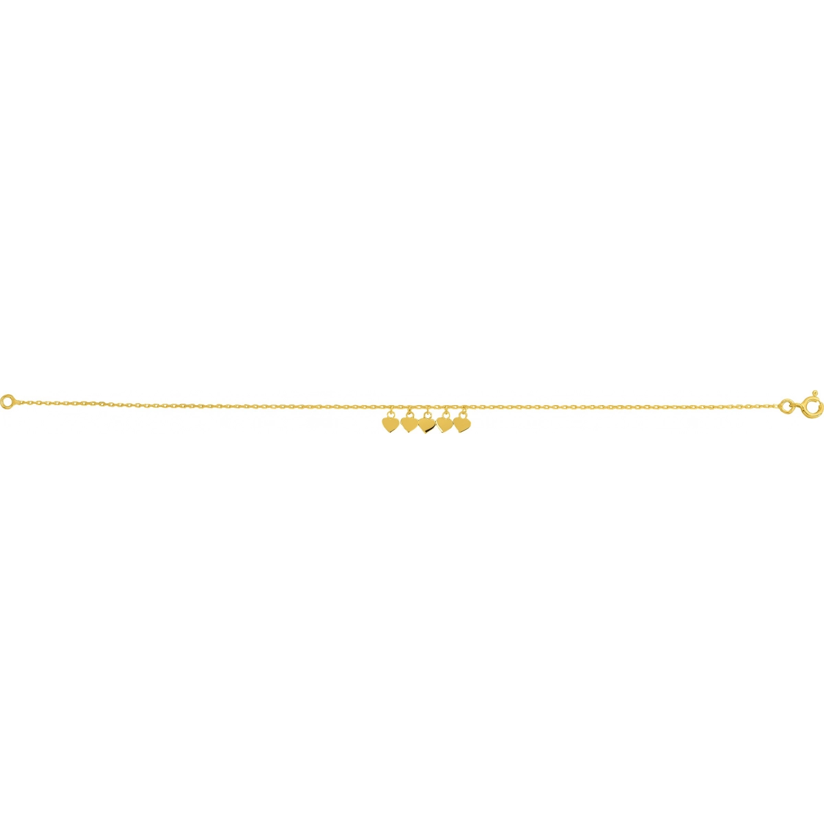 Ankle chain gold plated Brass - Size: 26  Lua Blanca  133260.26