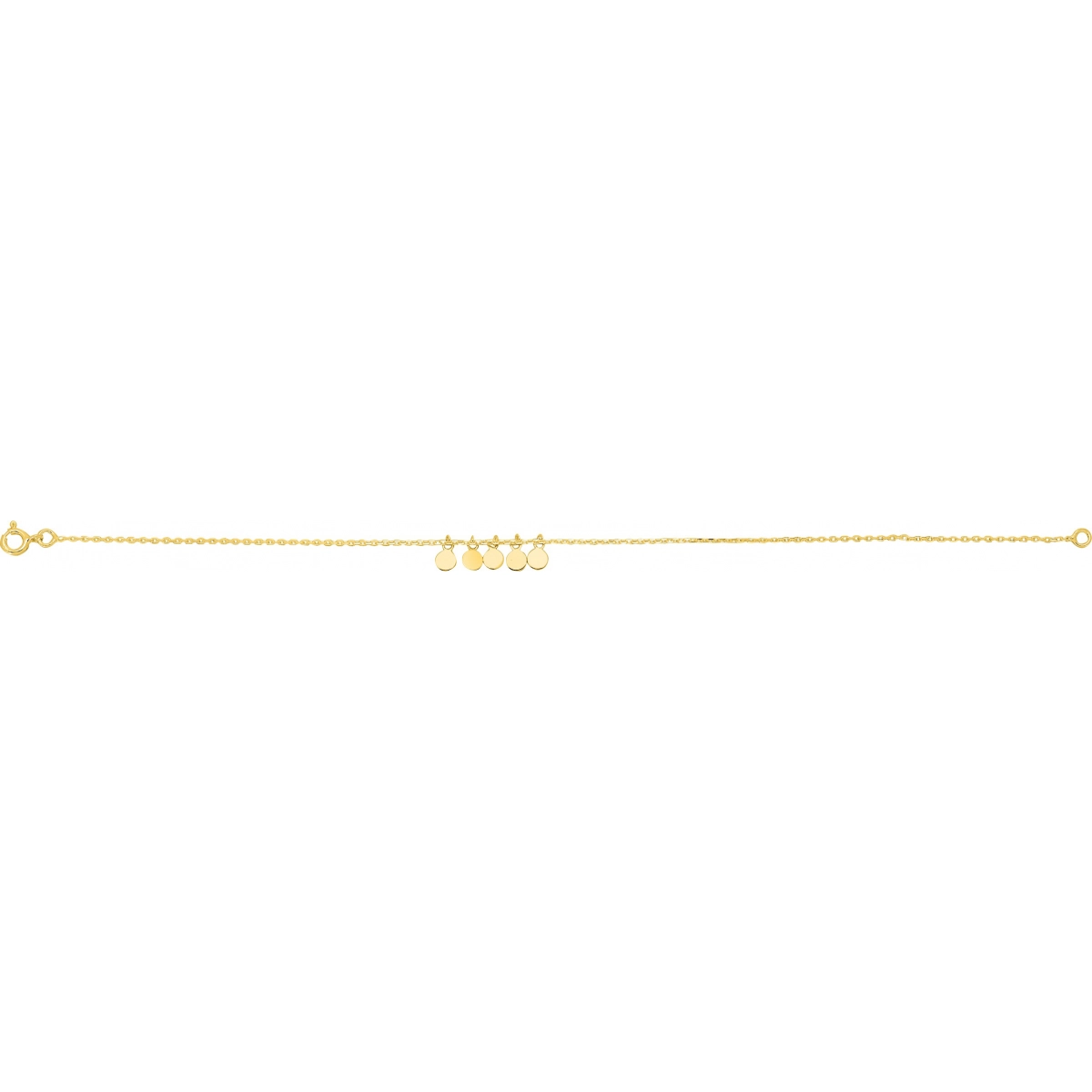 Ankle chain gold plated Brass - Size: 26  Lua Blanca  133261.26