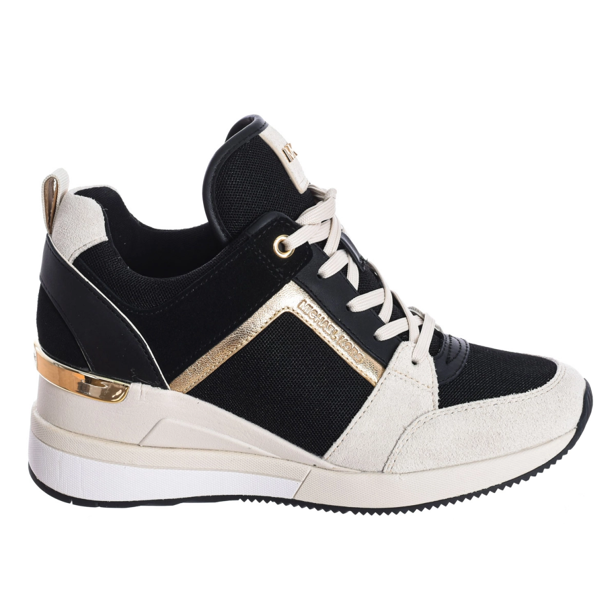 Zapatilla Sneaker Georgie tricolor Michael Kors R9GEFS1S mujer Talla: 36.5 Color: Negro R9GEFS1S-LT-CRM-MULTI.36.5